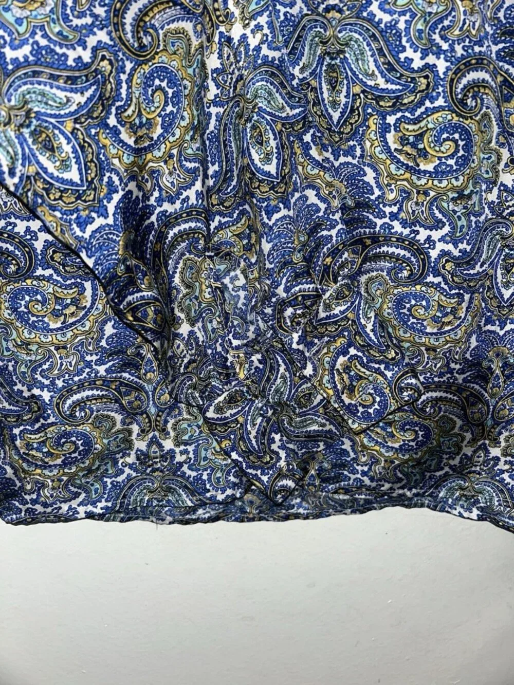 J.Crew Blue Floral 100% Silk Boho Cottage Business Career Blouse Size 8